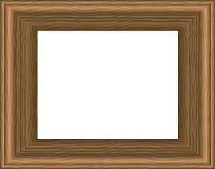 wooden frame with clipping path