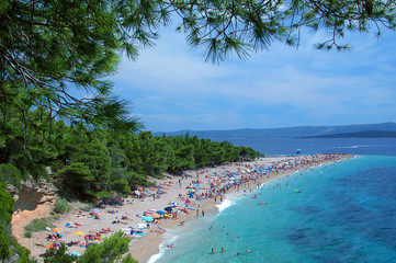 sunbathing at beach, croatia