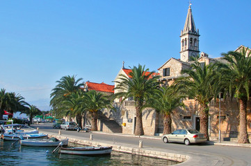 Naklejka premium fishing village, croatia
