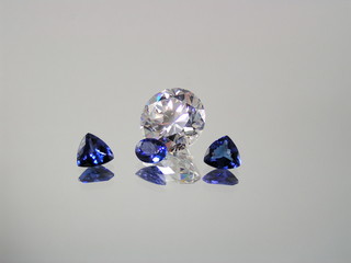 diamond and tanzanite