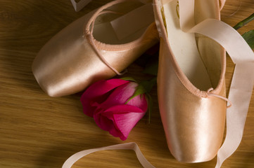 ballet slipper - shoes with rose