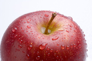 red apple closeup isolated