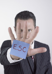 homme d'affaires et ordinateurs
