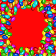 chocolate candies frame