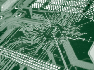 green computer circuit board