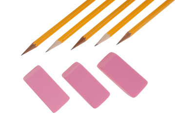 pencils with erasers