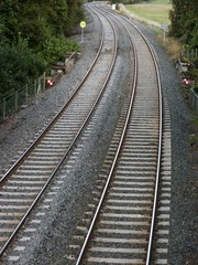 Fototapeta premium railway lines horizon