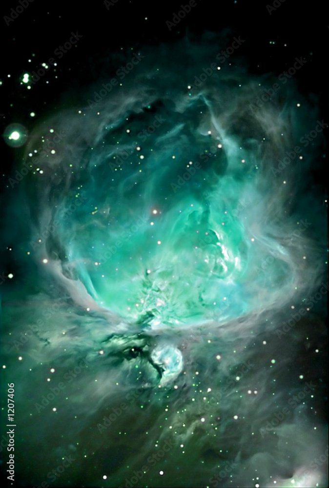 Wall mural green flame