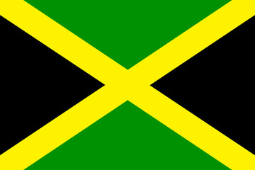 flag of jamaica - obrazy, fototapety, plakaty