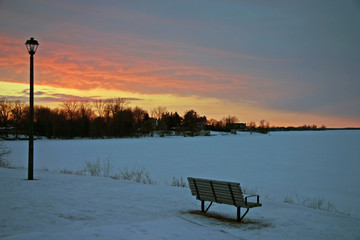 winter sunset