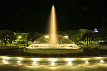 fountain at night