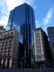 Obraz premium boston state street skyscrapers