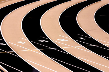 track field - three lanes