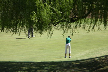 Fototapeta premium lady putting