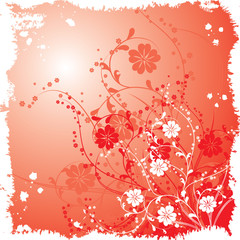 grunge floral background