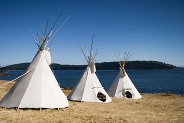 three teepees together © searagen