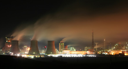 factory at night