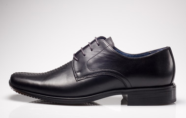 black shoes on white