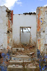 decaying building