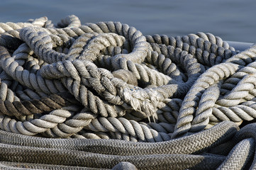 marine rope on the dock