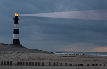 lighthouse in the dusk