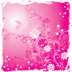 grunge floral background