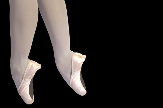 ballet legs isolated on black