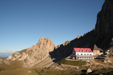 rifugio in the dolomites,italy