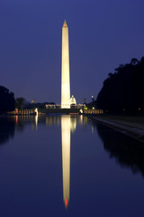 washington monument at night
