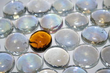 orange element  in white glass