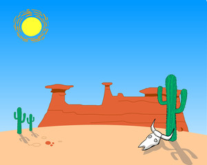 western desert scene.