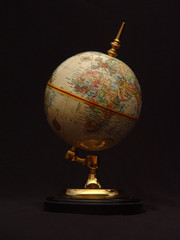 world globe atlantic ocean and egypt