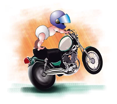 bebe moto Stock Illustration