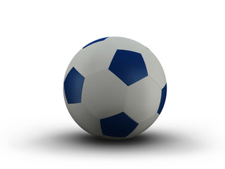 illustration of a blue and white soccerball