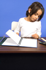 little girl at school