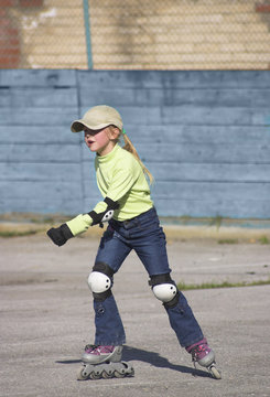 the girl on roller skates