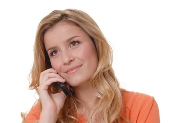 lovely girl on telephone