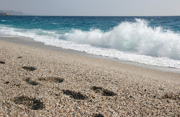 fußspuren am strand
