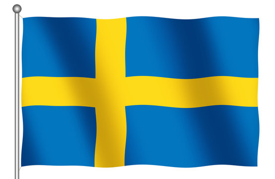 flag of sweden waving