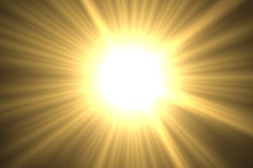 beaming yellow sun