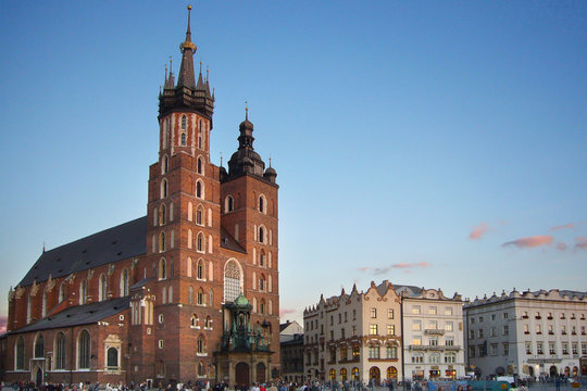the main square in krakow