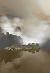 Fototapeta premium rugged mountain landscape