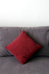 red cushions