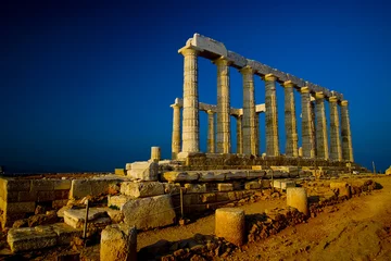 Fototapeten Tempel des Poseidon (mit Textfreiraum) © TheVectorminator