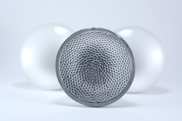 three electrical bulbs - geometrical  abstract