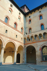 Fototapeta na wymiar particular of milan castle italy