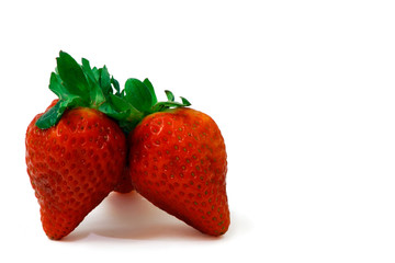 two strawberries