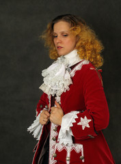 woman in old-fashioned french clothes