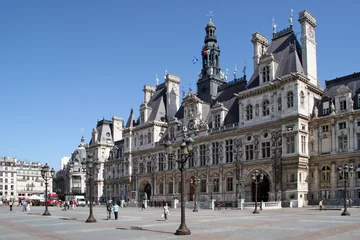 Fototapete Rund Pariser Rathaus © philippe Devanne