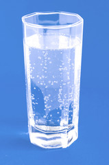 glass with mineral water
